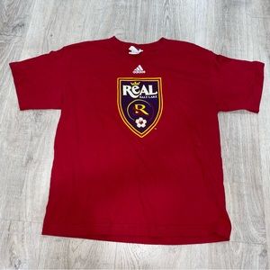 Men Adidas Red Real Salt Lake Shirt Size Large